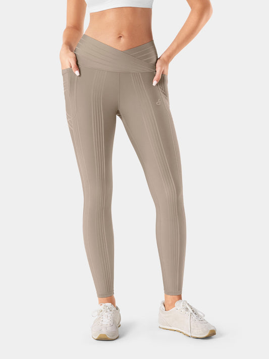 PowerBand Resistance V-Waist Leggings (Reversible Wear)